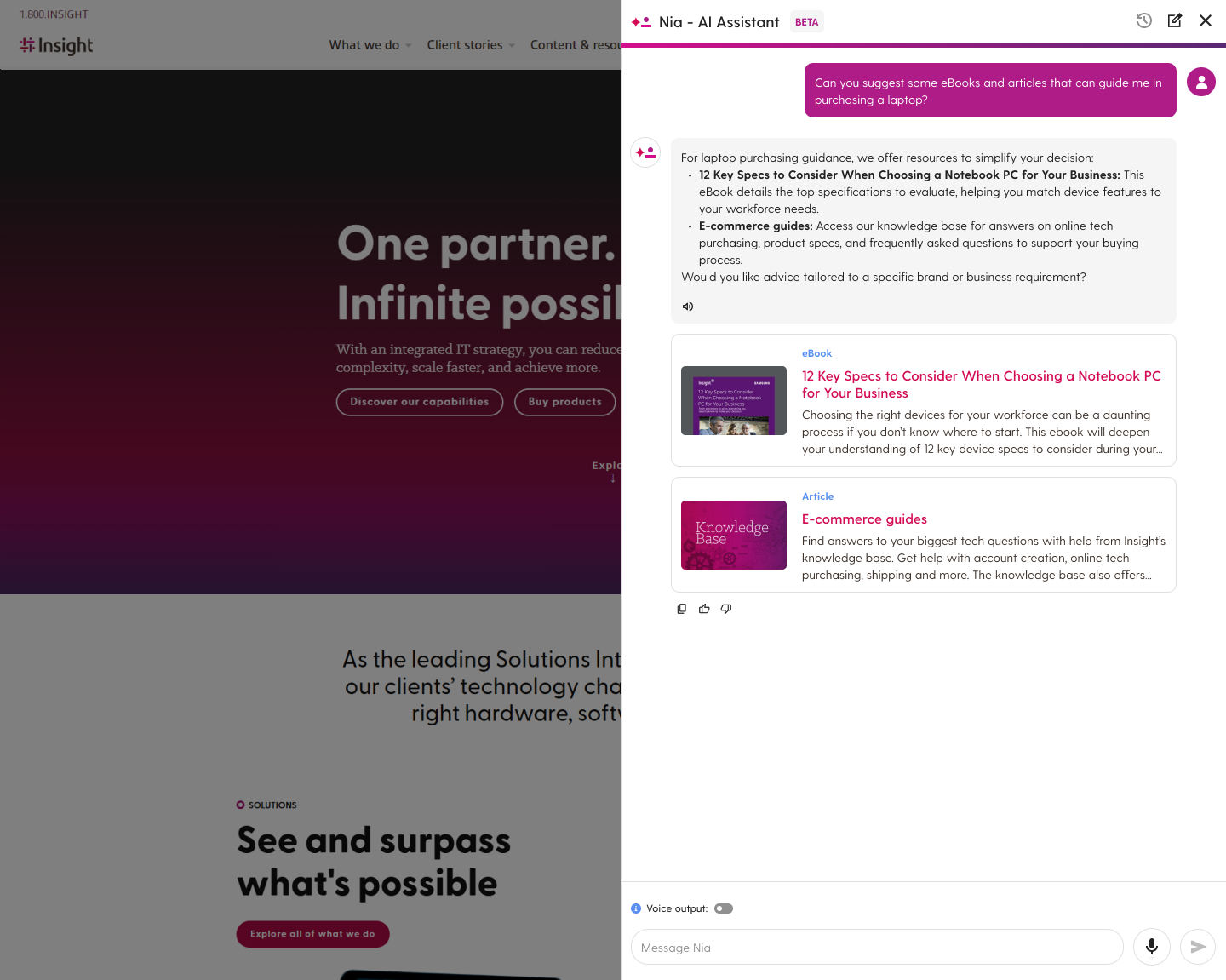 Nia Content Suggestions